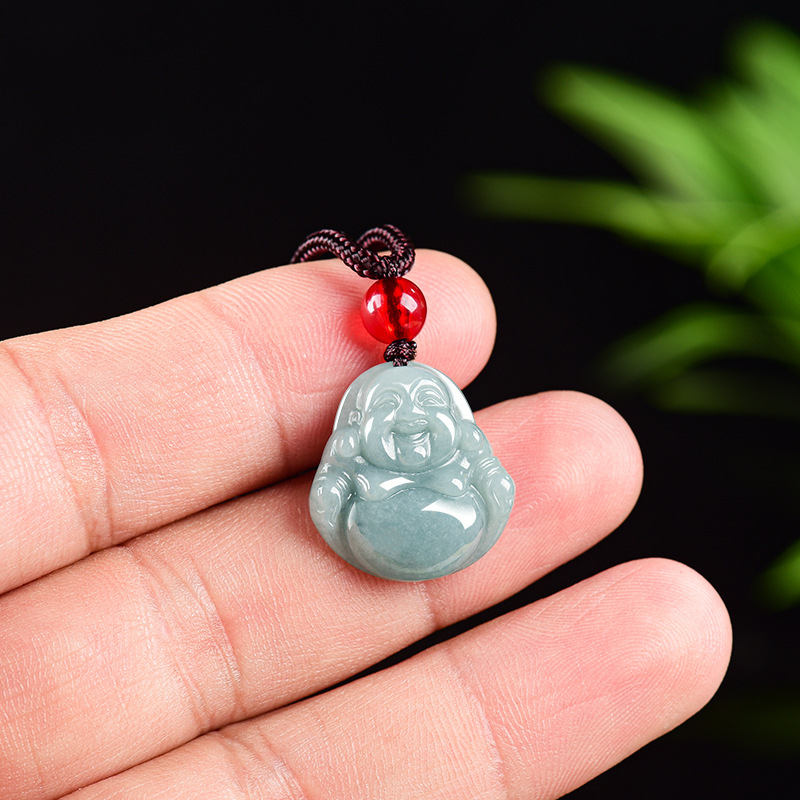 Vintage Fashion Accessories - Kalung Liontin Buddha Guanyin Giok Myanmar