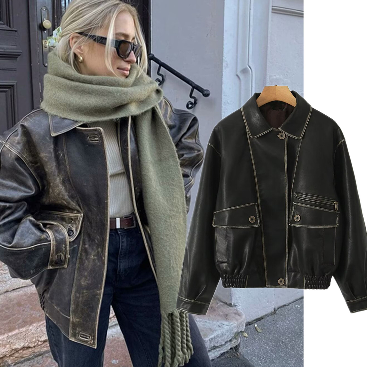 Vintage Fashion Bloggers - Dave&Di Jaket Wanita Musim Gugur Musim