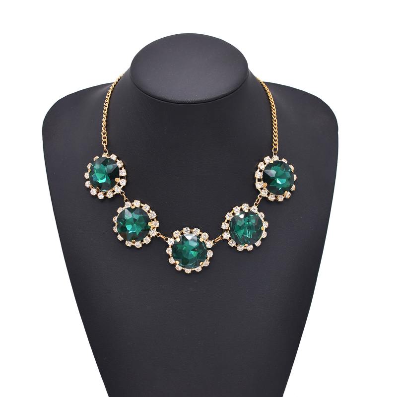 Vintage Fashion Vogue - Kalung Inlay berlian Vintage wanita, aksesori
