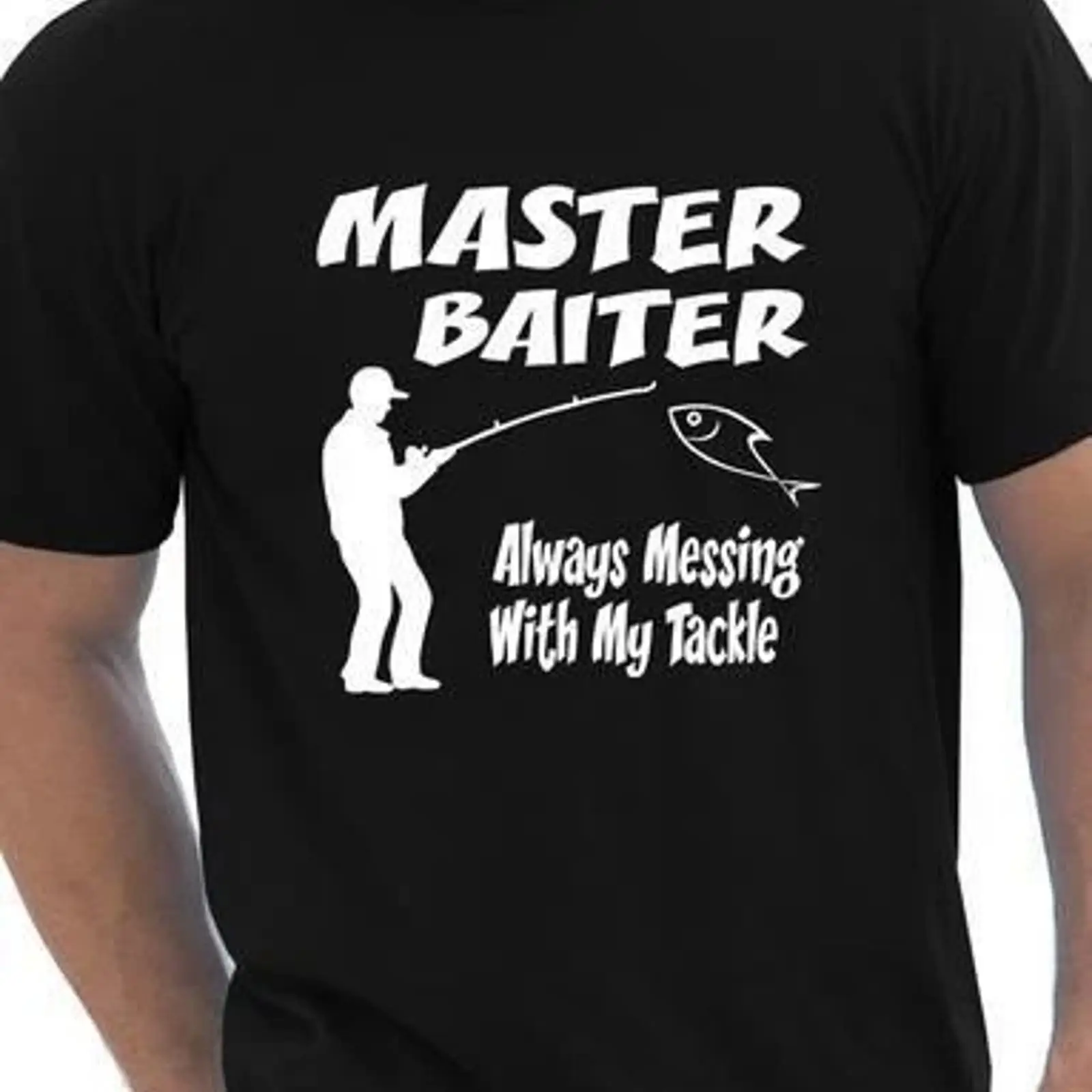 Vintage Fashion Herren - Master Baiter Lustiges Angeln T Shirt