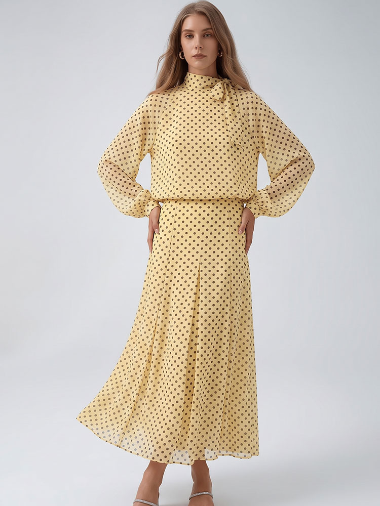 Vintage Fashion Ai - HH Vintage Setelan Wanita Motif Polkadot