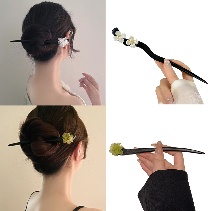 Vintage Fashion Ai - Jepit Rambut Mutiara Stik Rambut Bunga