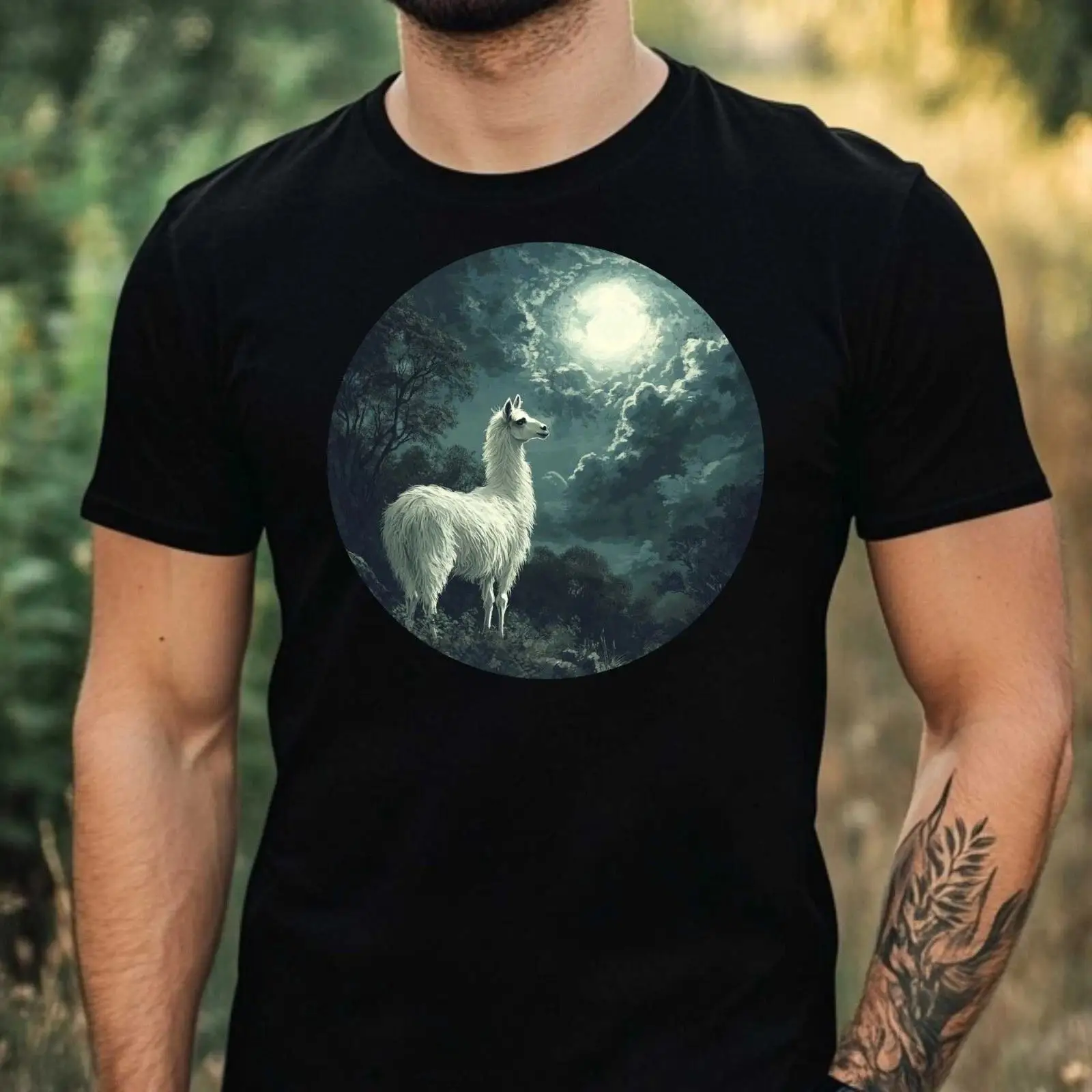 Vintage Fashion Herren - Kaos Pria Alpaka di Bawah Cahaya