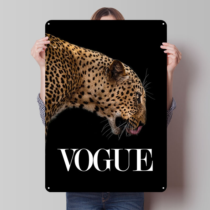 Vintage Fashion Vogue - Vogue Fashion Poster Tanda Logam Poster